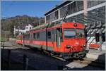 Der aus Gais in Altst�tten Stadt eingetroffen AB Regionalzug, bestehend aus dem BDeh 4/4 17 und dem ABt 117, wartet nun auf die R�ckfahrt ins Appenzellerland. 

24. M�rz 2021