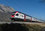 Rheintal-Express RE 3815, RABe 511 028, auf der Fahrt von Wil über St.