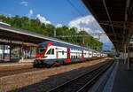 Der SBB RABe 511 038 (94 85 0 511 038-x CH-SBB), ein elektrischer sechsteiliger Doppelstock-Triebzug, vom Typ Stadler KISS bzw.
