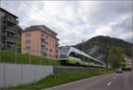  RVT-Flirt  in Fleurier auf dem neueren Streckenast nach Buttes.