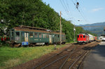 OeBB: Zusammentreffen der ehemaligen in der Zwischenzeit bereits historisch gewordenen SBB Fahrzeugen BDe 4/4 651 und Re 4/4 I 10009 in der Klus bei Balsthal am 11.