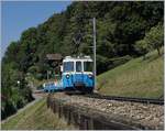 Nostalgie am Genfersee - eigentlich die Aufgabe der Blonay-Chamby Bahn, doch das Monopol hat sie nicht: Der MOB ABDe 8/8 4002 VAUD mit seinem stilechten Regionalzug 2224 kurz nach Chernex auf der