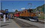 50 Jahre Blonay Chamby - MEGA BERNINA FESTIVAL: Während des B-C Bernina Festival verkehrte am Sonntag einige Züge der BC bis nach Vevey,   Das Bild zeigt den von Vevey in Blonay eingetroffen