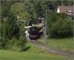 Abfahrt der Eb 3/5 9 der Bodensee-Toggenburg-Bahn mit ihrem wunderbaren Personenzug von Neuthal.