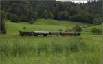 Fahrtag im Zürcher Oberland. 

Ed 3/3 401 der UeBB bei Bussenthal. Juli 2023.