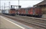 Rangierarbeiten von Tem I 273 (Goofy) der Eurovapor mit zwei G�terw�gen, die an den Swisstrainzug angeh�ngt werden sollen.